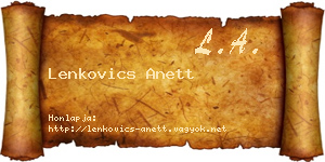 Lenkovics Anett névjegykártya